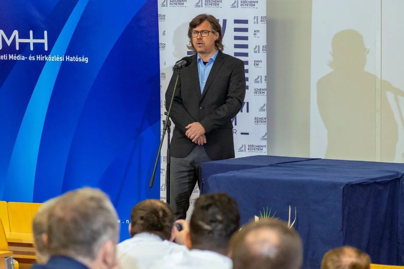 Dr András Lapsánszky, Vice President for Communications at NMHH, Head of the Department of Public Administrative and Fiscal Law at Széchenyi University's Deák Ferenc Faculty of Law and Political Sciences (Photo: Máté Dudás)